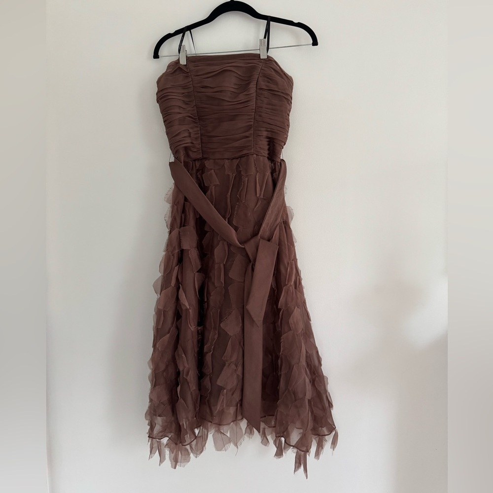 Y2K veronique young brown dress